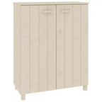 vidaXL Shoe Cabinet Honey Brown Solid Pine Wood Engineered Wood 33.5x15.7x42.5 in