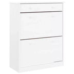 vidaXL Shoe Cabinet White Solid pine wood 30.3 in x 13.8 in x 37.8 in