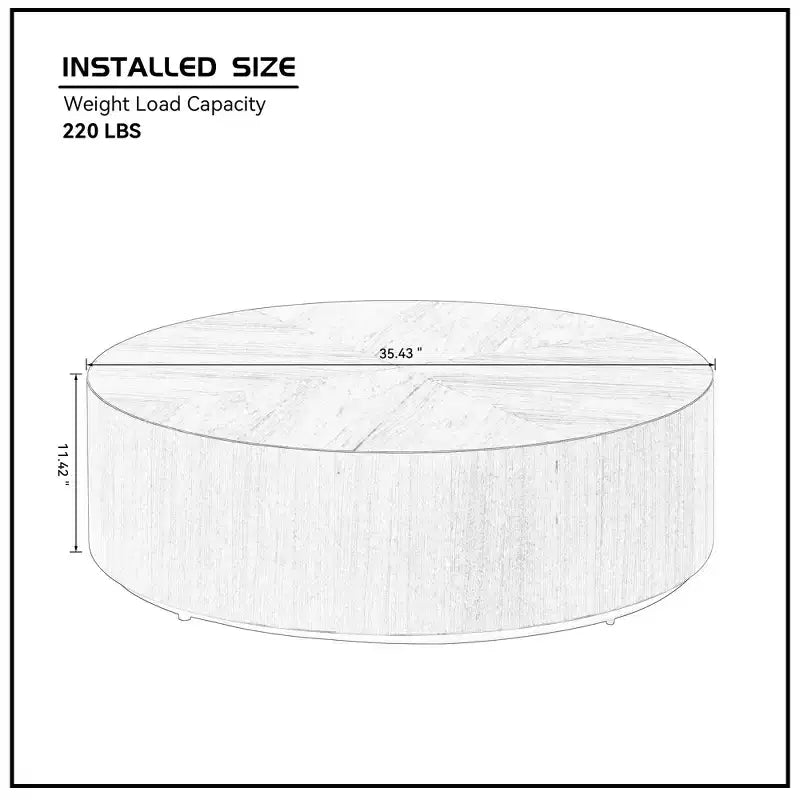 Table basse ronde moderne en bois