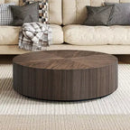 Table basse ronde moderne en bois