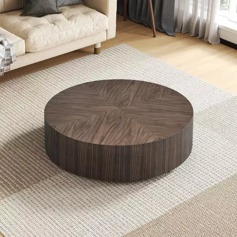 Table basse ronde moderne en bois