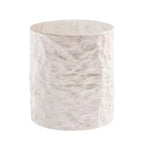 Table basse ronde en imitation pierre moderne