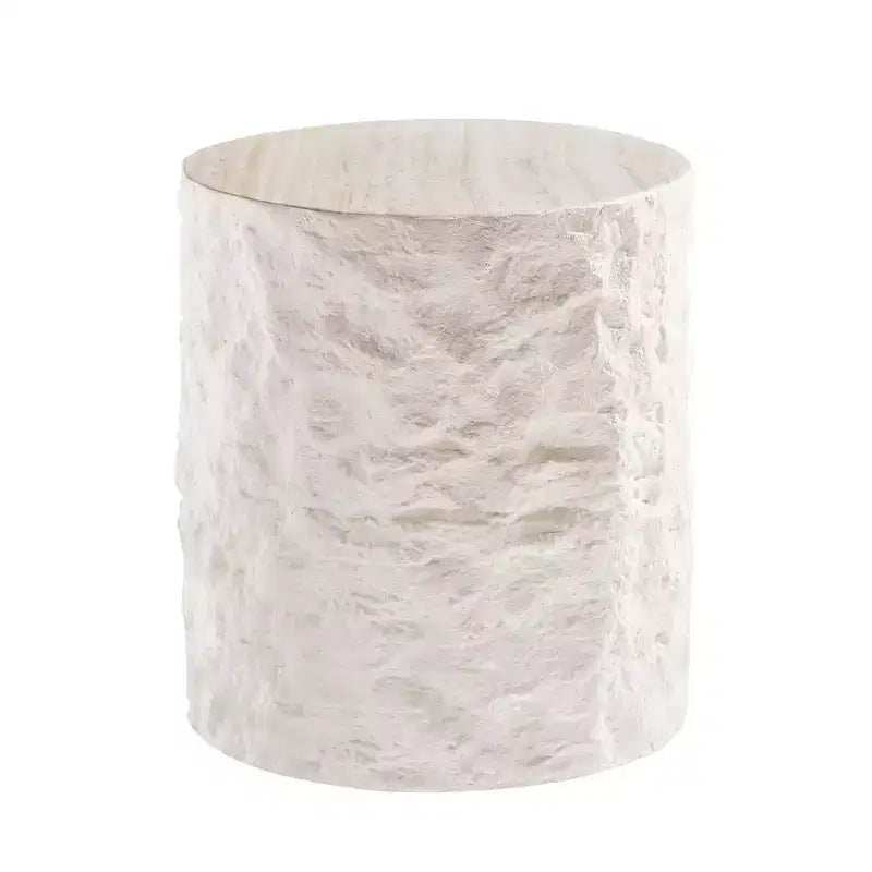Table basse ronde en imitation pierre moderne