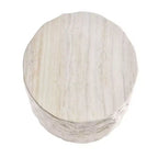 Table basse ronde en imitation pierre moderne