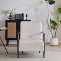 MAYEERTY Set of 2 26.38 Modern Lounge Chairs Polyester Upholstery Sturdy Metal Frame Comfortable Cushions Living Room Bedroom Office Blue Gray