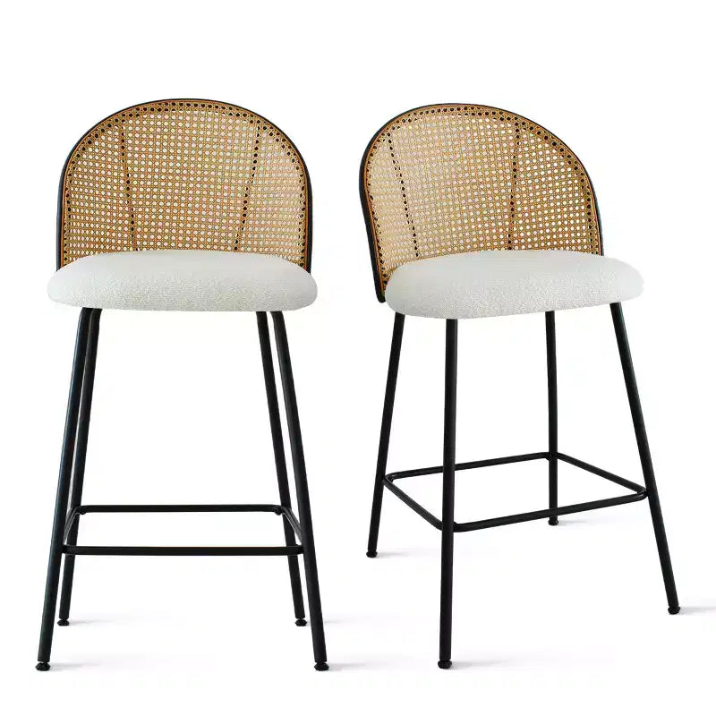 Tabourets de comptoir modernes en rotin