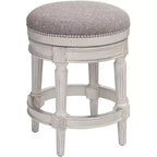 Tabouret de bar pivotant blanc vieilli