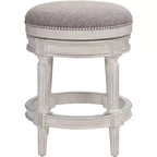 Tabouret de bar pivotant blanc vieilli