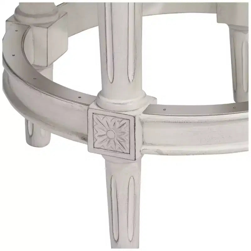 Tabouret de bar pivotant blanc vieilli