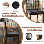 Chaises de bar avec siège en similicuir Espresso