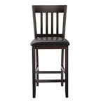 Chaises de bar avec siège en similicuir Espresso